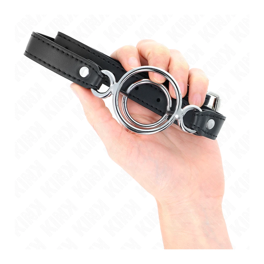 KINK - BAVAGLIO CON O-RING MULTIPLI 5 CM NERO 63 X 2,5 CM
